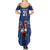Custom France Rugby Summer Maxi Dress Le XV de France Gallic Rooster - Wonder Print Shop