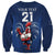Custom France Rugby Sweatshirt Le XV de France Gallic Rooster