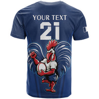 Custom France Rugby T Shirt Le XV de France Gallic Rooster - Wonder Print Shop
