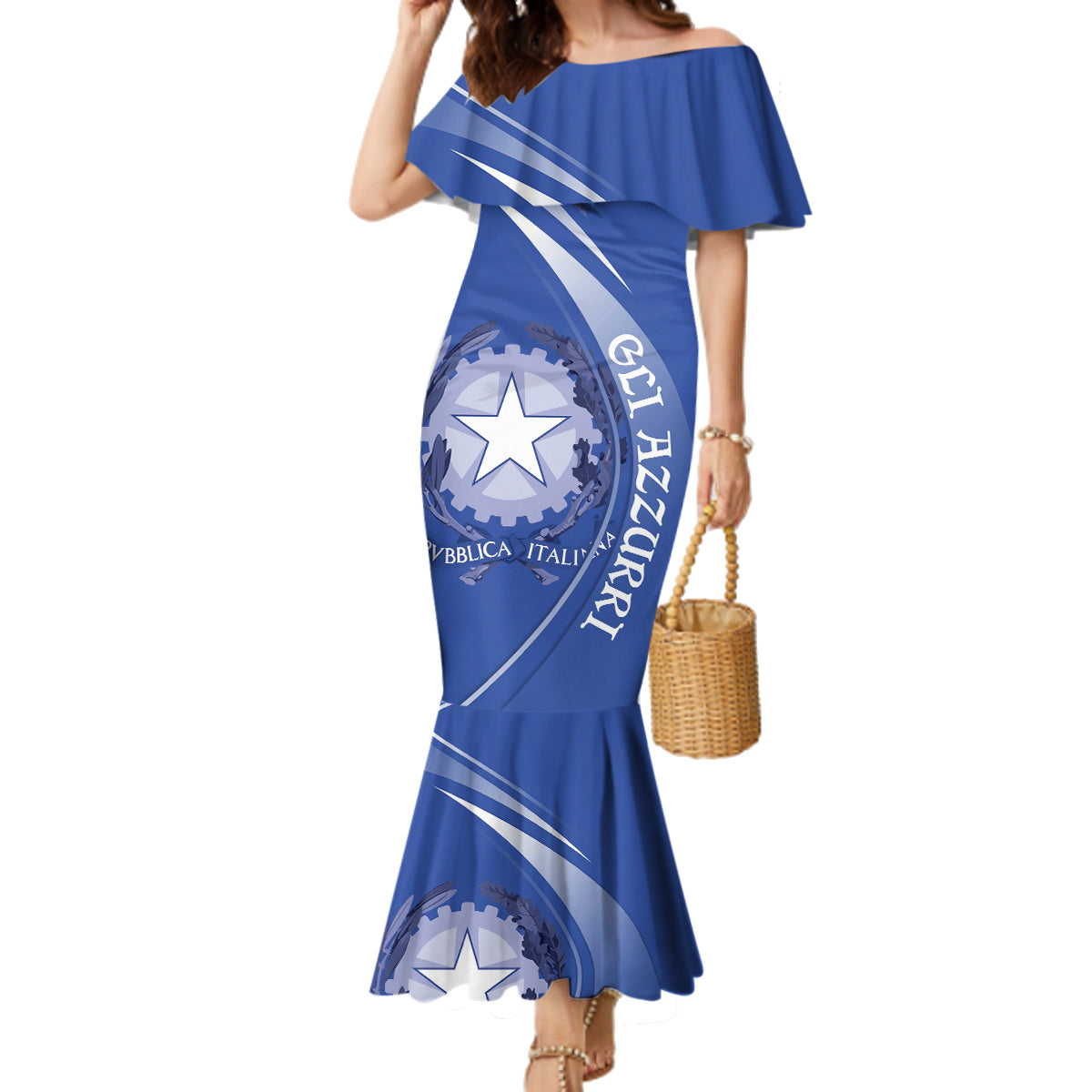 Custom Italy Rugby Family Matching Mermaid Dress and Hawaiian Shirt Come On Gli Azzurri LT9 - Wonder Print Shop