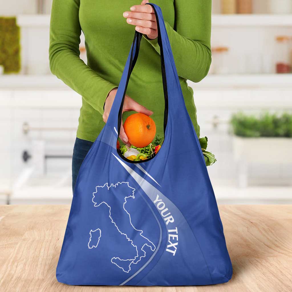 Custom Italy Rugby Grocery Bag Come On Gli Azzurri