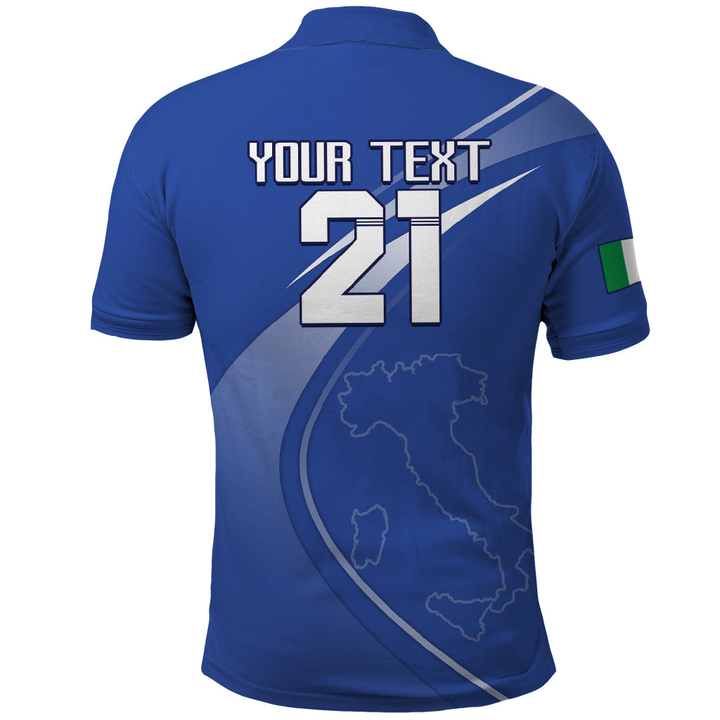 Custom Italy Rugby Polo Shirt Come On Gli Azzurri - Wonder Print Shop