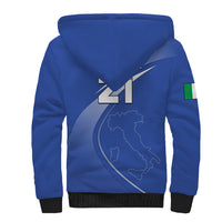 Custom Italy Rugby Sherpa Hoodie Come On Gli Azzurri - Wonder Print Shop