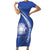 Custom Italy Rugby Short Sleeve Bodycon Dress Come On Gli Azzurri - Wonder Print Shop