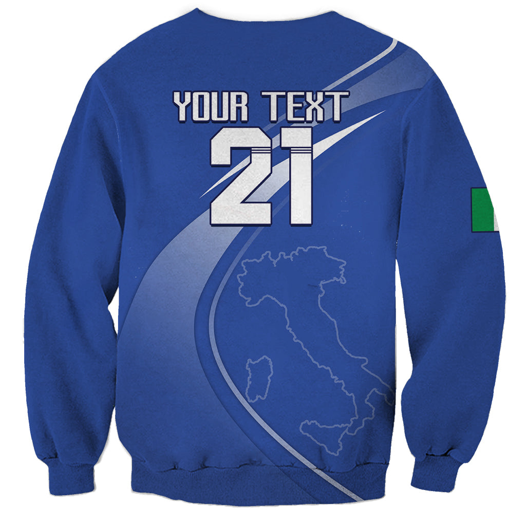 Custom Italy Rugby Sweatshirt Come On Gli Azzurri - Wonder Print Shop