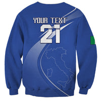 Custom Italy Rugby Sweatshirt Come On Gli Azzurri - Wonder Print Shop