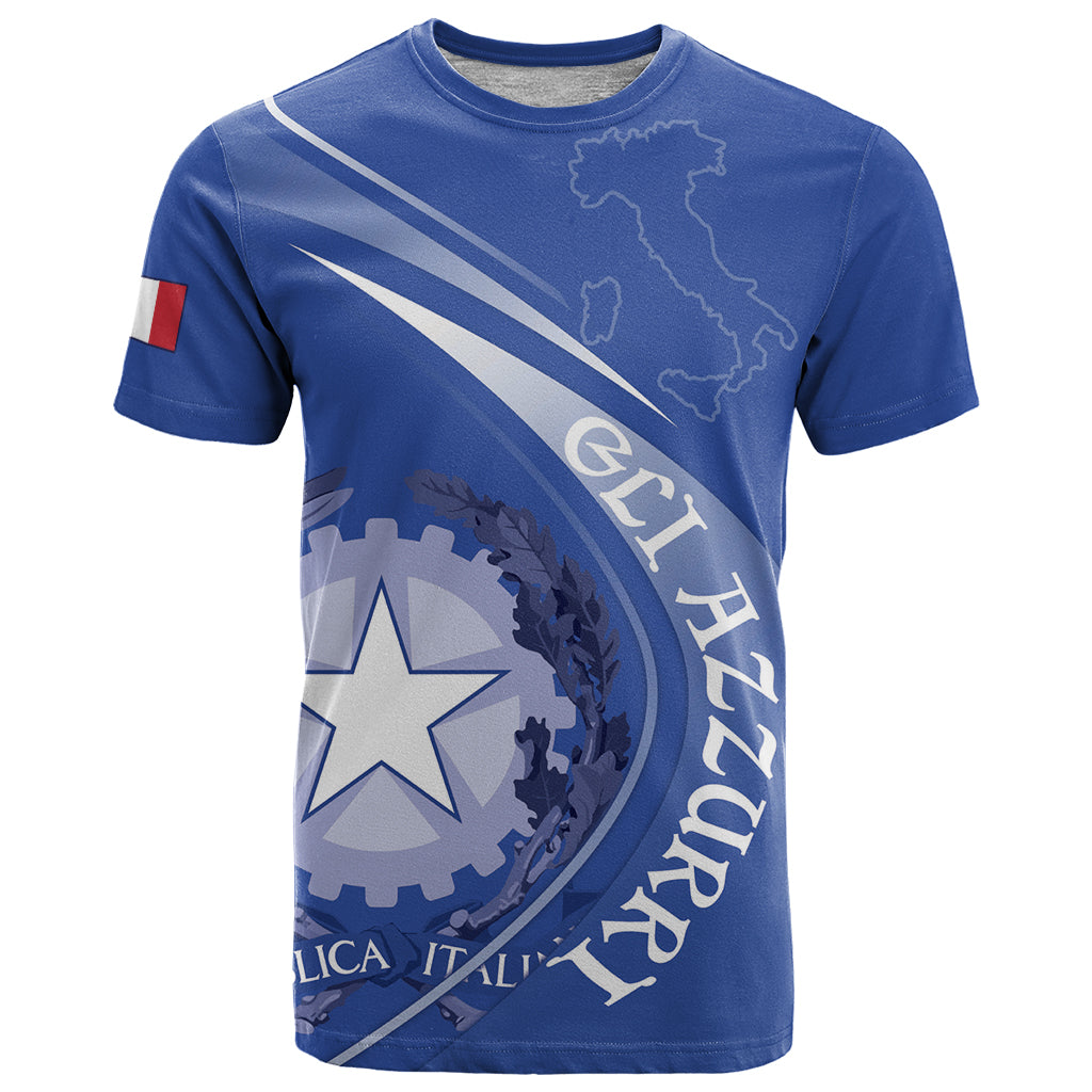 Custom Italy Rugby T Shirt Come On Gli Azzurri - Wonder Print Shop
