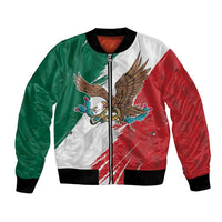 Eagle Devouring Snake Mexican Emblem Personalized Bomber Jacket Grunge Flag Style