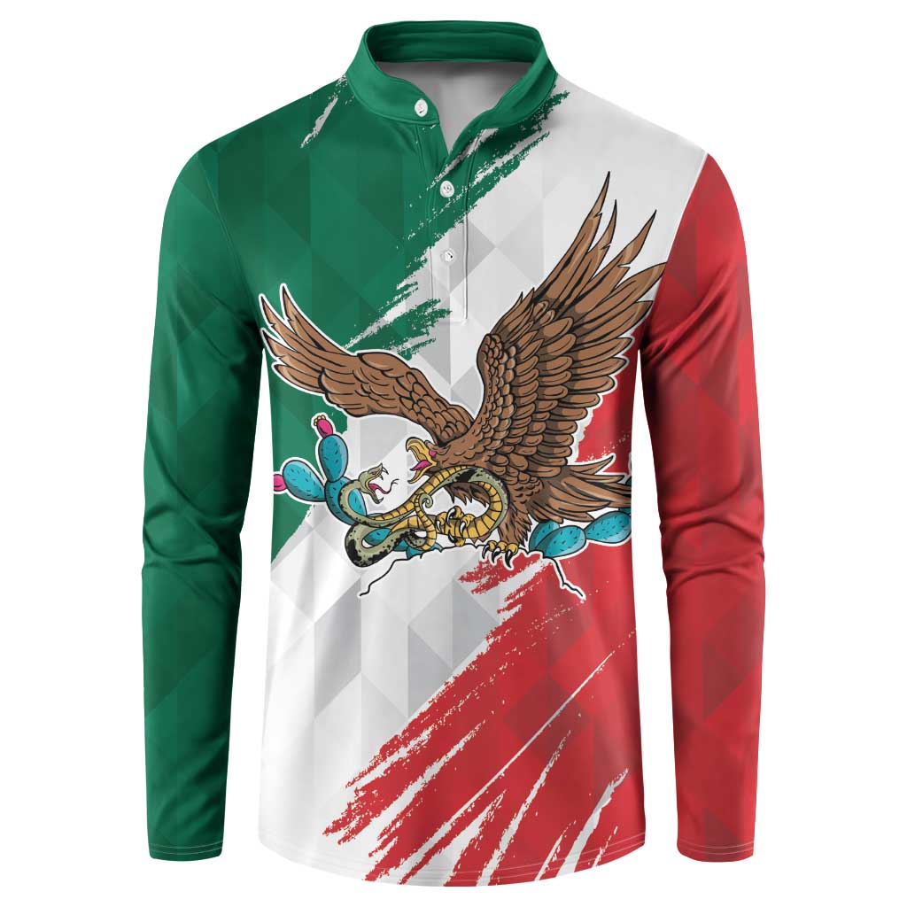 Eagle Devouring Snake Mexican Emblem Personalized Button Sweatshirt Grunge Flag Style