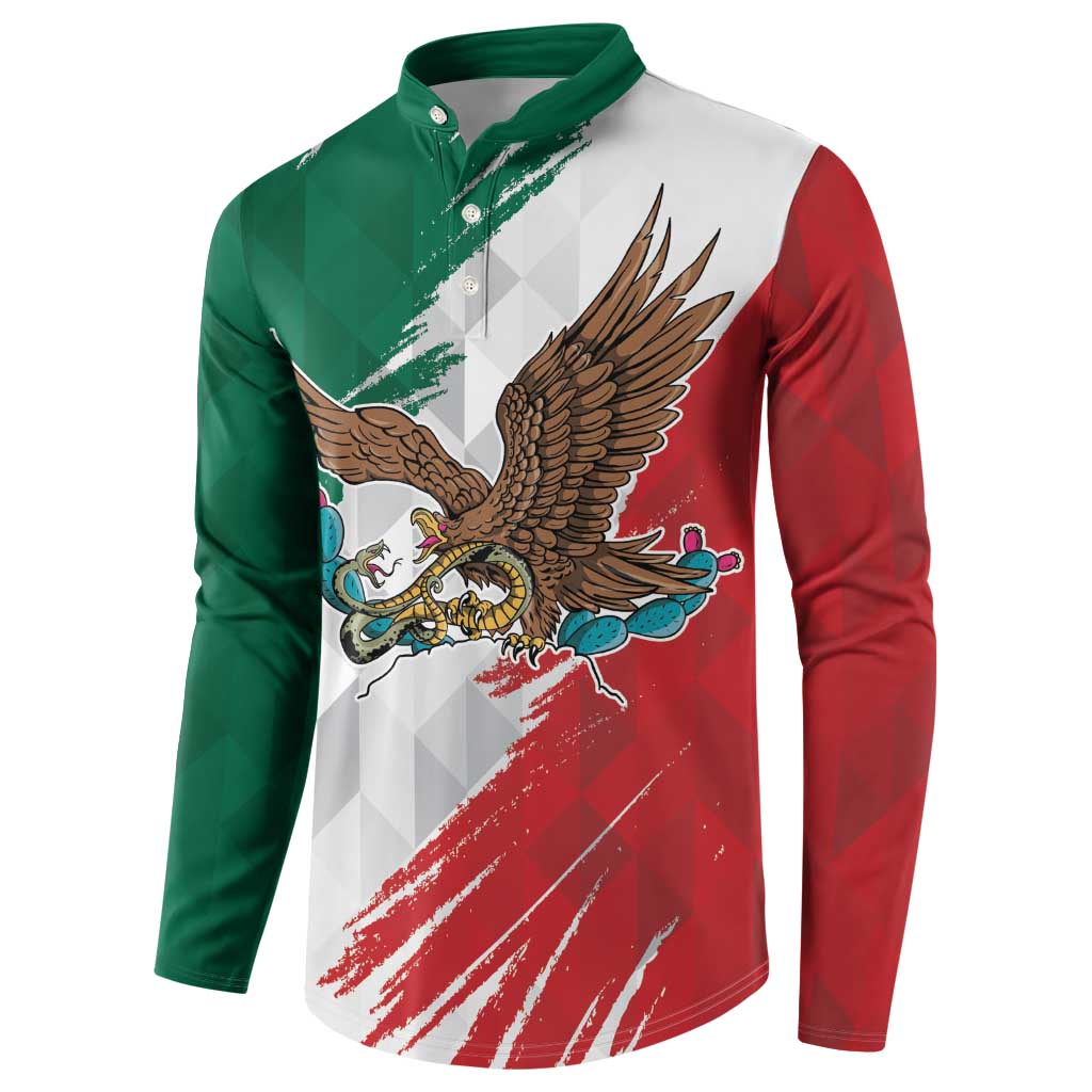 Eagle Devouring Snake Mexican Emblem Personalized Button Sweatshirt Grunge Flag Style