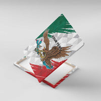 Eagle Devouring Snake Mexican Emblem Personalized Canvas Wall Art Grunge Flag Style