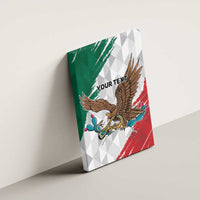 Eagle Devouring Snake Mexican Emblem Personalized Canvas Wall Art Grunge Flag Style