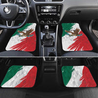 Eagle Devouring Snake Mexican Emblem Personalized Car Mats Grunge Flag Style