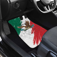 Eagle Devouring Snake Mexican Emblem Personalized Car Mats Grunge Flag Style