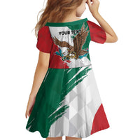 Eagle Devouring Snake Mexican Emblem Personalized Family Matching Off Shoulder Maxi Dress and Hawaiian Shirt Grunge Flag Style