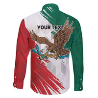 Eagle Devouring Snake Mexican Emblem Personalized Family Matching Puletasi and Hawaiian Shirt Grunge Flag Style