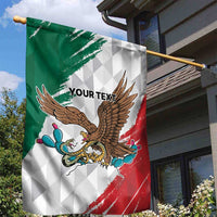 Eagle Devouring Snake Mexican Emblem Personalized Garden Flag Grunge Flag Style
