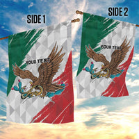 Eagle Devouring Snake Mexican Emblem Personalized Garden Flag Grunge Flag Style