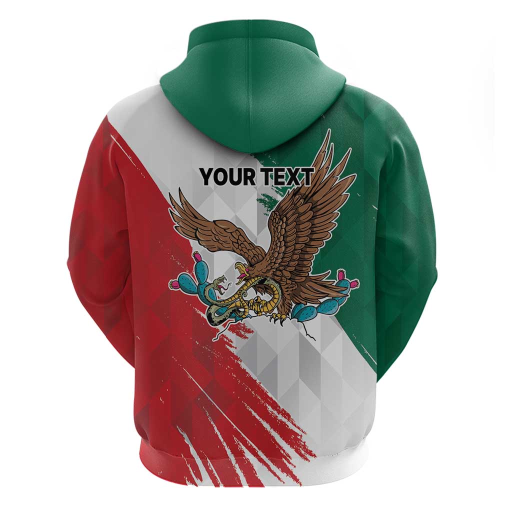 Eagle Devouring Snake Mexican Emblem Personalized Hoodie Grunge Flag Style