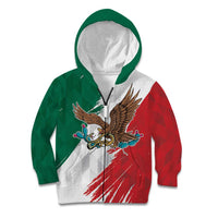 Eagle Devouring Snake Mexican Emblem Personalized Kid Hoodie Grunge Flag Style