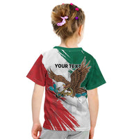 Eagle Devouring Snake Mexican Emblem Personalized Kid T Shirt Grunge Flag Style