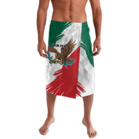 Eagle Devouring Snake Mexican Emblem Personalized Lavalava Grunge Flag Style