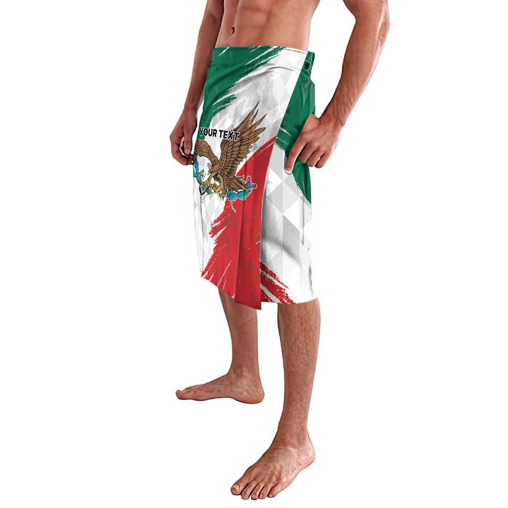 Eagle Devouring Snake Mexican Emblem Personalized Lavalava Grunge Flag Style