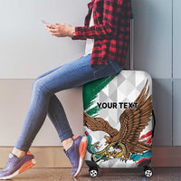 Eagle Devouring Snake Mexican Emblem Personalized Luggage Cover Grunge Flag Style