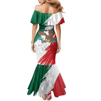 Eagle Devouring Snake Mexican Emblem Personalized Mermaid Dress Grunge Flag Style
