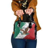 Eagle Devouring Snake Mexican Emblem Personalized Shoulder Handbag Grunge Flag Style