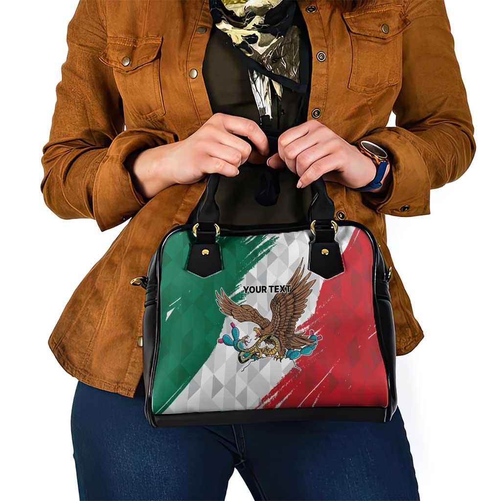 Eagle Devouring Snake Mexican Emblem Personalized Shoulder Handbag Grunge Flag Style