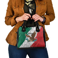 Eagle Devouring Snake Mexican Emblem Personalized Shoulder Handbag Grunge Flag Style