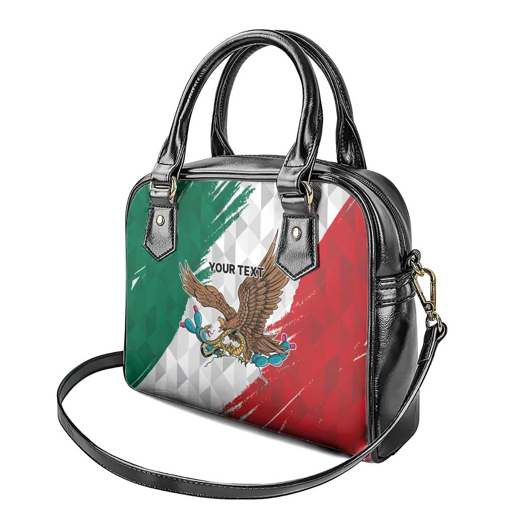 Eagle Devouring Snake Mexican Emblem Personalized Shoulder Handbag Grunge Flag Style