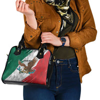 Eagle Devouring Snake Mexican Emblem Personalized Shoulder Handbag Grunge Flag Style