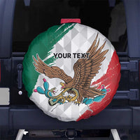 Eagle Devouring Snake Mexican Emblem Personalized Spare Tire Cover Grunge Flag Style