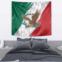 Eagle Devouring Snake Mexican Emblem Personalized Tapestry Grunge Flag Style