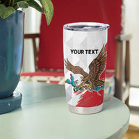 Eagle Devouring Snake Mexican Emblem Personalized Tumbler Cup Grunge Flag Style