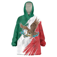 Eagle Devouring Snake Mexican Emblem Personalized Wearable Blanket Hoodie Grunge Flag Style