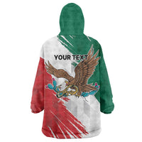 Eagle Devouring Snake Mexican Emblem Personalized Wearable Blanket Hoodie Grunge Flag Style