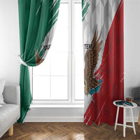 Eagle Devouring Snake Mexican Emblem Personalized Window Curtain Grunge Flag Style