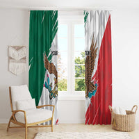 Eagle Devouring Snake Mexican Emblem Personalized Window Curtain Grunge Flag Style