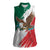 Eagle Devouring Snake Mexican Emblem Personalized Women Sleeveless Polo Shirt Grunge Flag Style