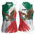 Eagle Devouring Snake Mexican Emblem Personalized Women Sleeveless Polo Shirt Grunge Flag Style