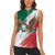 Eagle Devouring Snake Mexican Emblem Personalized Women Sleeveless Polo Shirt Grunge Flag Style