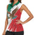 Eagle Devouring Snake Mexican Emblem Personalized Women Sleeveless Polo Shirt Grunge Flag Style