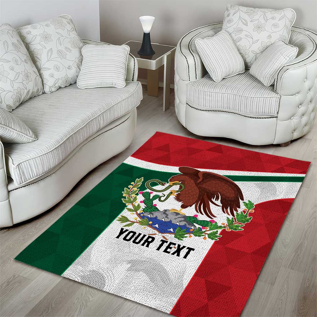Eagle Devouring Snake Mexican Emblem Personalized Area Rug Sporty Style