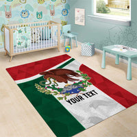 Eagle Devouring Snake Mexican Emblem Personalized Area Rug Sporty Style