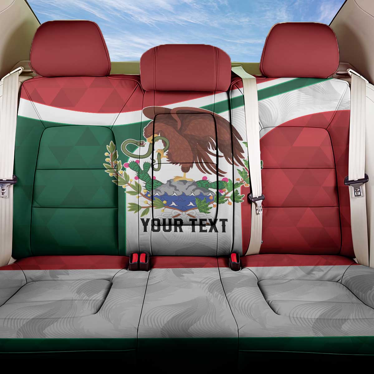 Eagle Devouring Snake Mexican Emblem Personalized Back Car Seat Cover Sporty Style