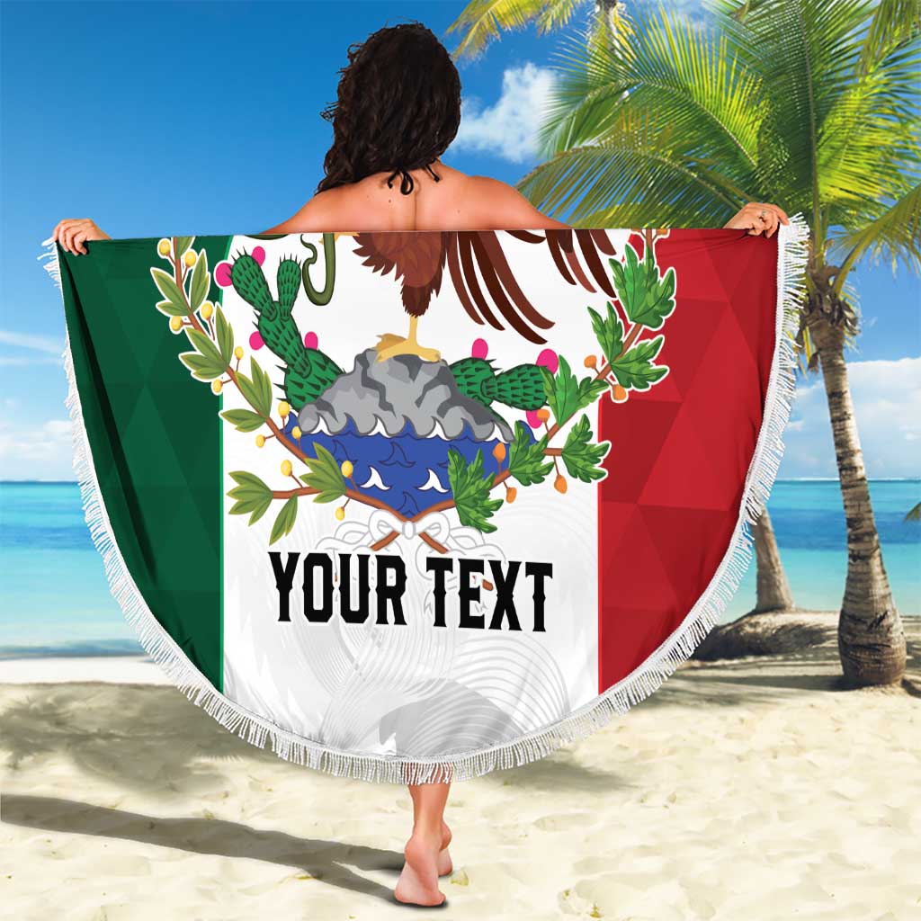Eagle Devouring Snake Mexican Emblem Personalized Beach Blanket Sporty Style