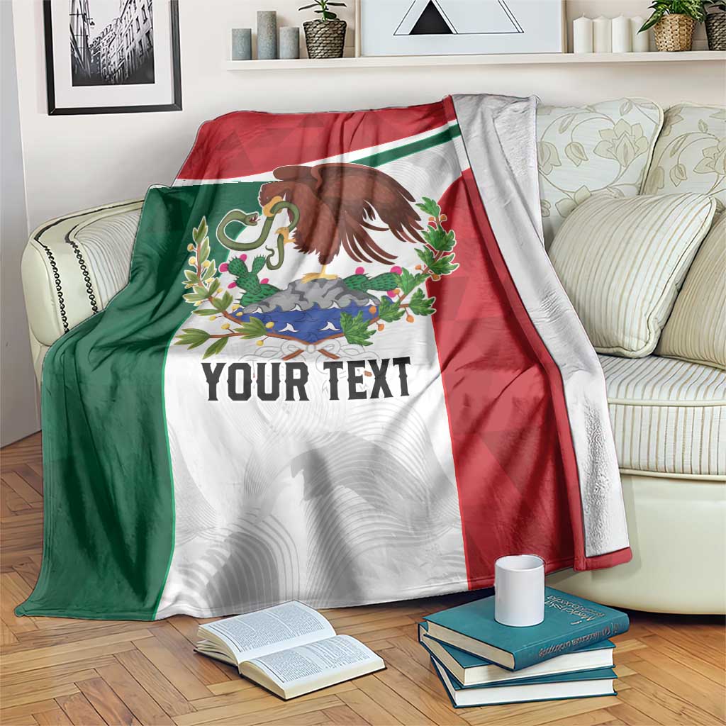 Eagle Devouring Snake Mexican Emblem Personalized Blanket Sporty Style
